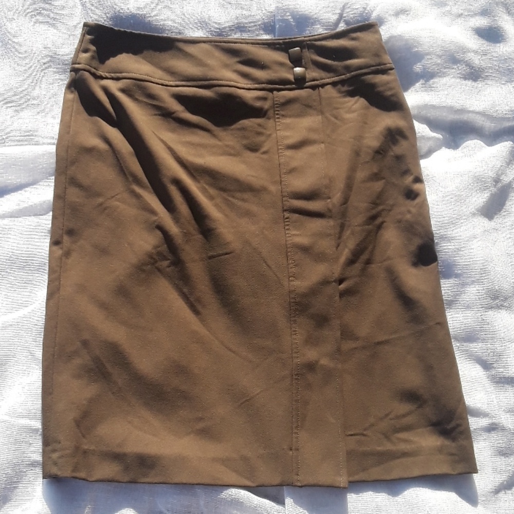 Olive green pencil skirt